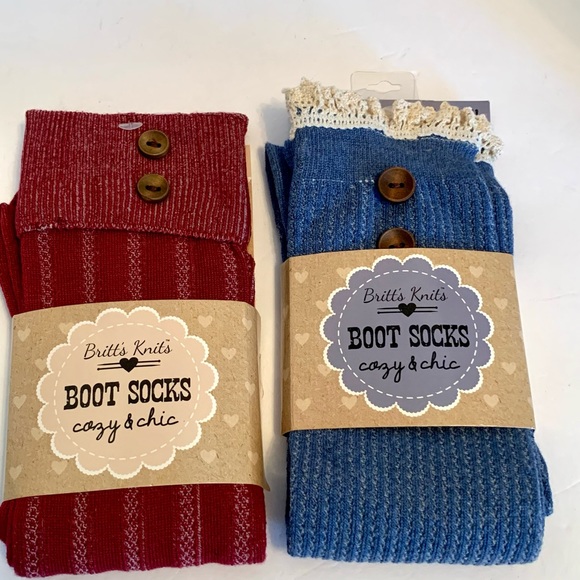 Women’s Boots socks Britt’s Knits New In Package 2 Pair NWT Stocking Stuffer - Picture 3 of 8